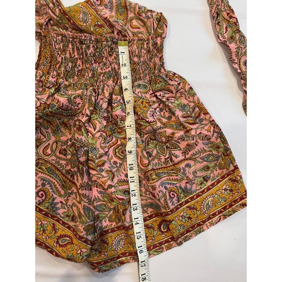 LUZ Life Activated Women’s Boho Paisley Halter Romper Pink Multicolor - Picture 6 of 6